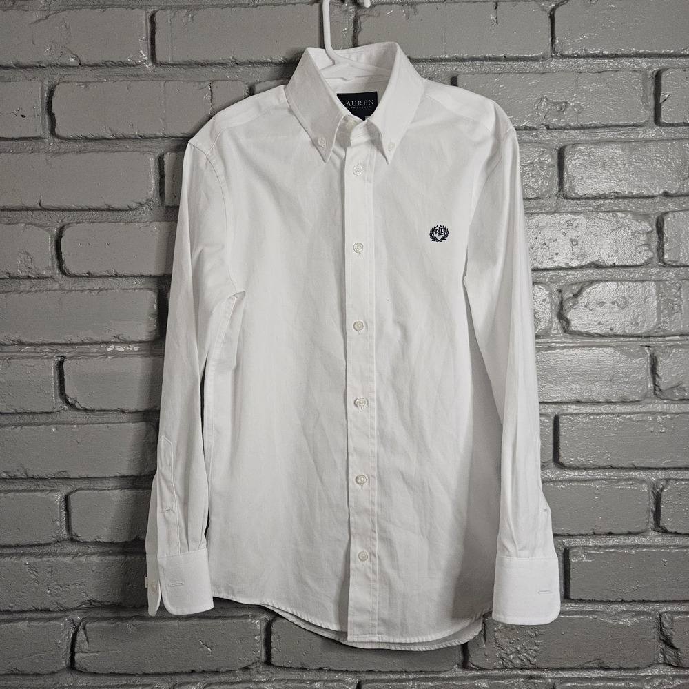 Ralph Lauren Boys Dress Shirt 10 White LRL Wedding Church - Picture 7 of 15